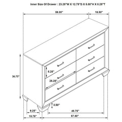 Kauffman Brown Dresser - furniture place usa