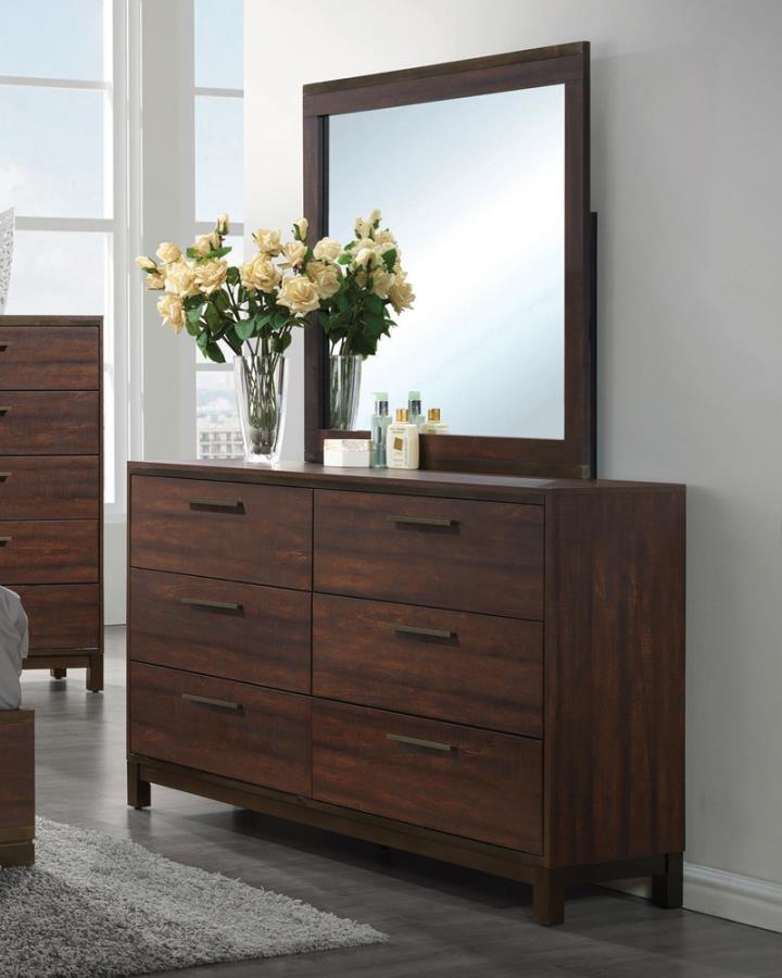 Edmonton Brown Dresser Mirror - furniture place usa