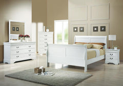 Louis Philippe White Full Bed - furniture place usa