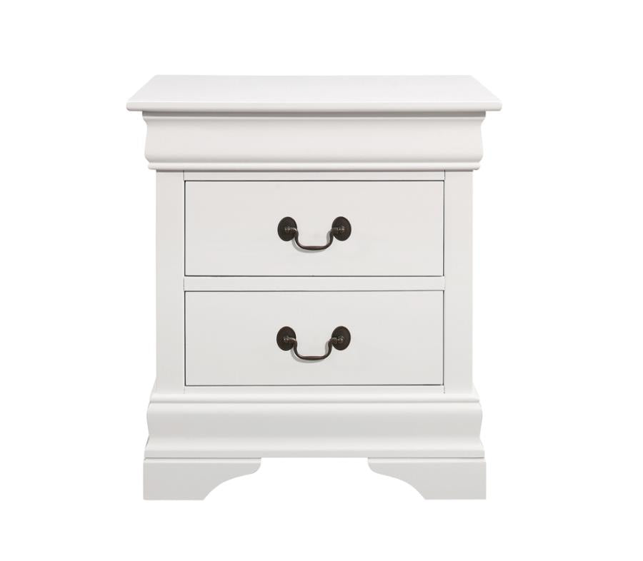 Louis Philippe White Nightstand - furniture place usa