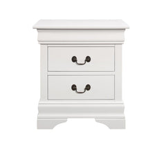Louis Philippe White Nightstand - furniture place usa