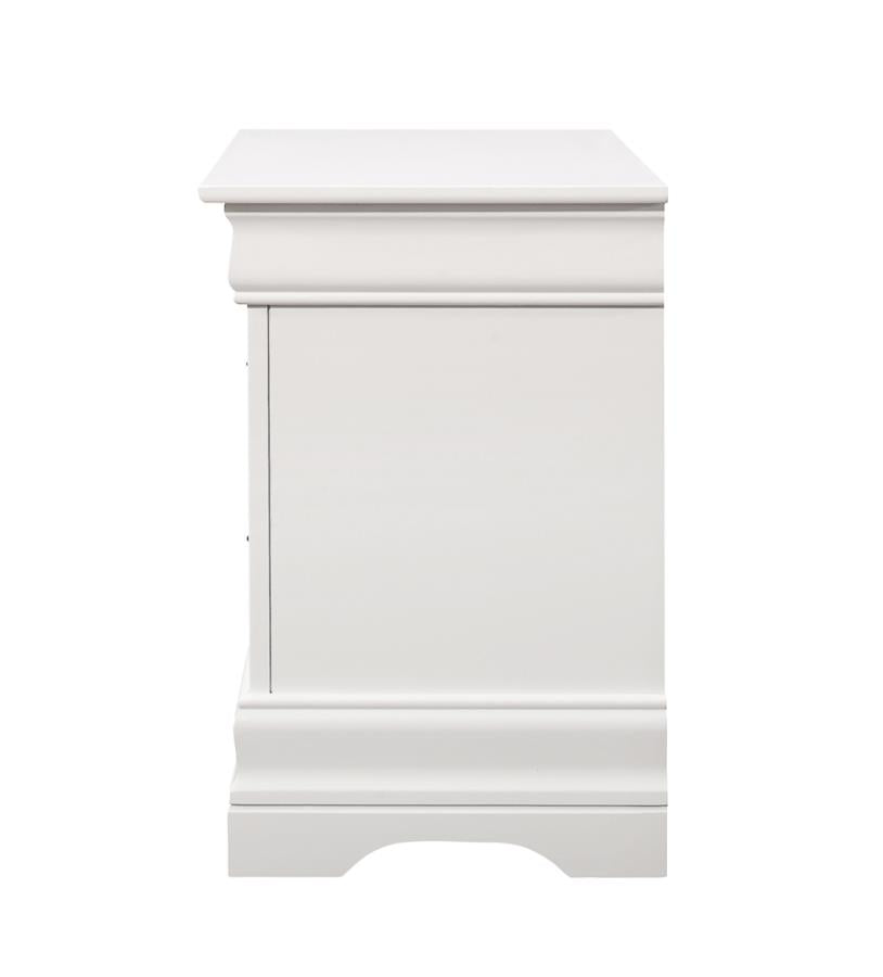Louis Philippe White Nightstand - furniture place usa