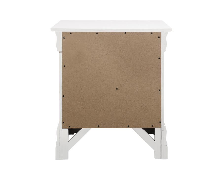 Louis Philippe White Nightstand - furniture place usa