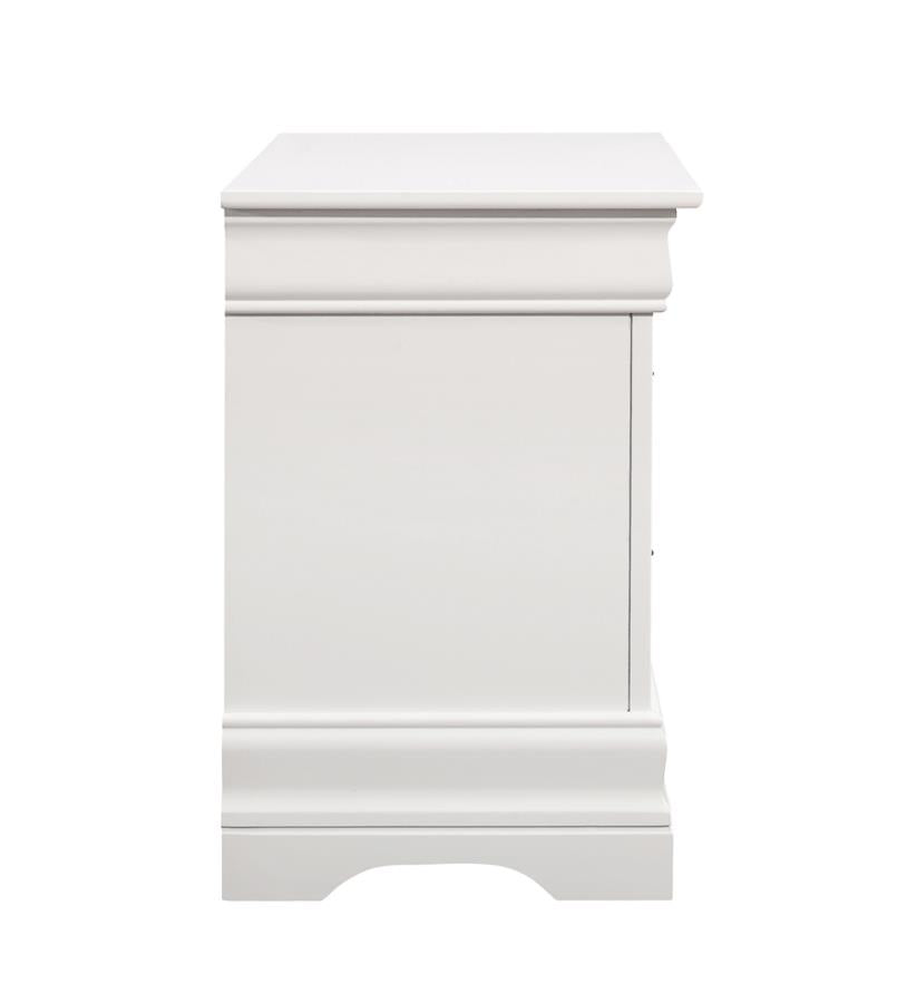 Louis Philippe White Nightstand - furniture place usa