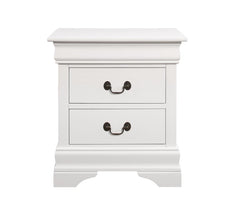 Louis Philippe White Twin Bed 5 Pc Set - furniture place usa