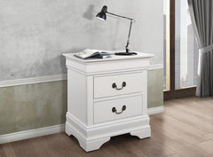 Louis Philippe White Nightstand - furniture place usa