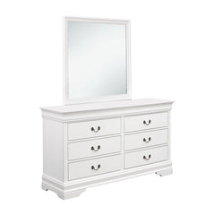 Louis Philippe White Queen Bed 5 Pc Set - furniture place usa