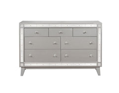 Camille Silver Queen Bed 5 Pc Set - furniture place usa