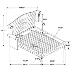 Deanna Grey Eastern King Bed - furniture place usa