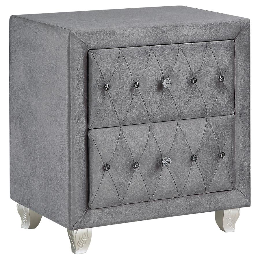 Deanna Grey California King Bed 5 Pc Set - furniture place usa