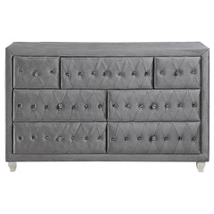 Deanna Grey California King Bed 5 Pc Set - furniture place usa