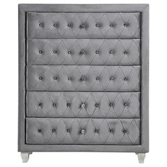 Deanna Grey California King Bed 5 Pc Set - furniture place usa