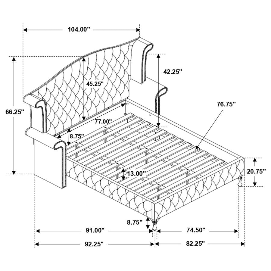 Deanna Grey California King Bed 5 Pc Set - furniture place usa
