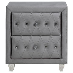 Deanna Grey Queen Bed 5 Pc Set - furniture place usa