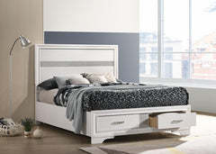 Miranda White Full Storage Bed - furniture place usa