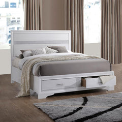 Miranda White California King Storage Bed - furniture place usa