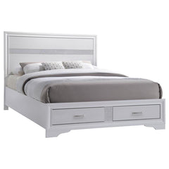 Miranda White California King Storage Bed - furniture place usa