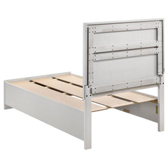 Miranda White Twin Storage Bed - furniture place usa