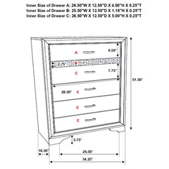 Miranda White Chest - furniture place usa