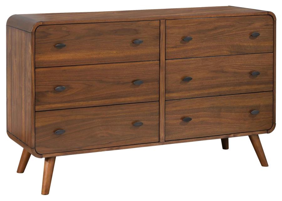 Robyn Brown Queen Bed 5 Pc Set - furniture place usa