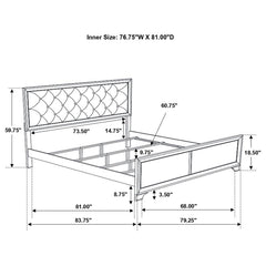 Beaumont Gold Eastern King Bed 4 Pc Set - furniture place usa