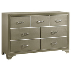 Beaumont Gold Queen Bed 4 Pc Set - furniture place usa