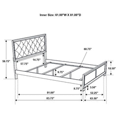 Beaumont Gold Queen Bed 4 Pc Set - furniture place usa
