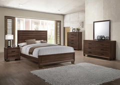 Brandon Brown Queen Bed 4 Pc Set - furniture place usa