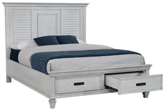Franco Ivory Queen Bed 5 Pc Set - furniture place usa