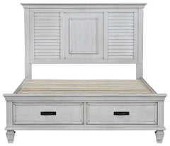 Franco Ivory Queen Bed 5 Pc Set - furniture place usa