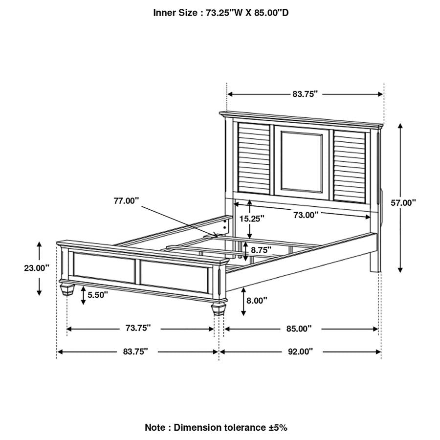 Franco Ivory California King Bed - furniture place usa