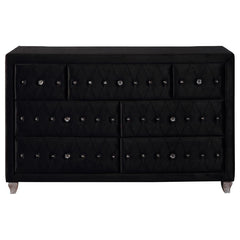 Deanna Black Eastern King Bed 4 Pc Set - furniture place usa