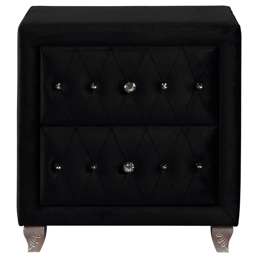 Deanna Black California King Bed 4 Pc Set - furniture place usa