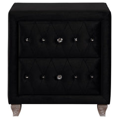 Deanna Black California King Bed 4 Pc Set - furniture place usa