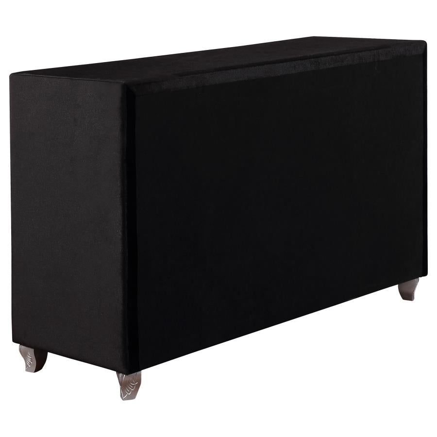Deanna Black California King Bed 4 Pc Set - furniture place usa