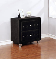 Deanna Black Nightstand - furniture place usa