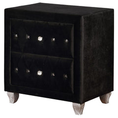 Deanna Black Nightstand - furniture place usa