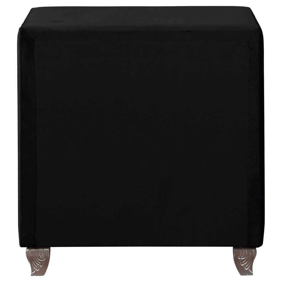 Deanna Black Nightstand - furniture place usa