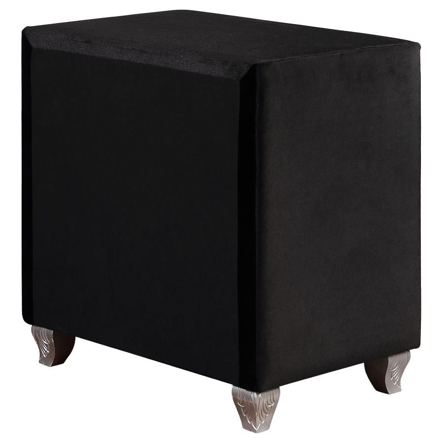 Deanna Black Nightstand - furniture place usa