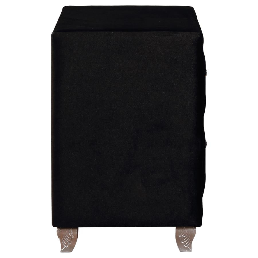 Deanna Black Nightstand - furniture place usa