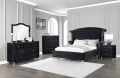 Deanna Black Nightstand - furniture place usa