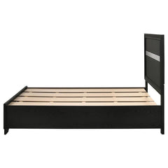 Miranda Black Full Storage Bed - furniture place usa