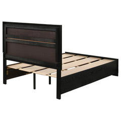 Miranda Black Full Storage Bed - furniture place usa