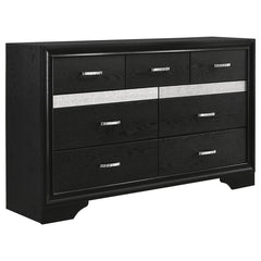 Miranda Black Queen Bed 5 Pc Set - furniture place usa