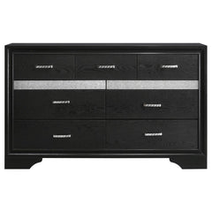 Miranda Black Twin Bed 5 Pc Set - furniture place usa
