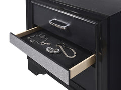 Miranda Black Nightstand - furniture place usa