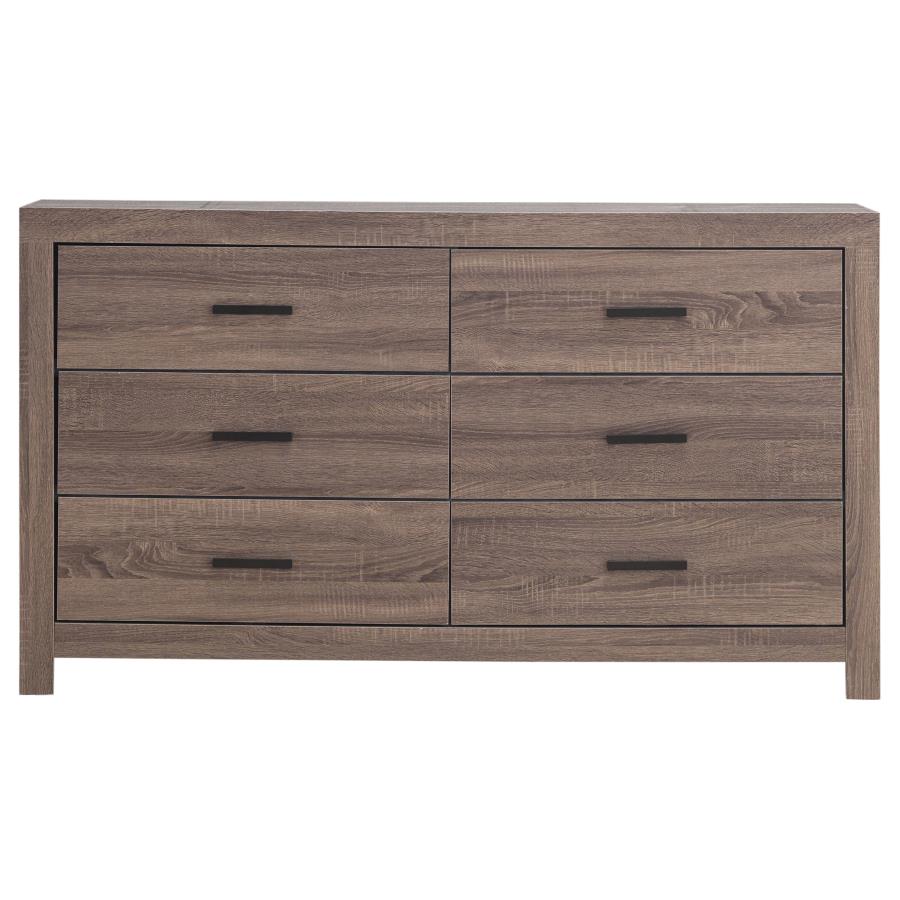 Brantford Brown Queen Bed 5 Pc Set - furniture place usa
