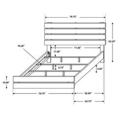 Brantford Ivory Eastern King Bed - furniture place usa