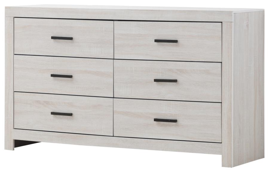 Brantford Ivory Queen Bed 5 Pc Set - furniture place usa