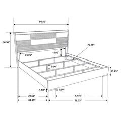 Blacktoft Black Eastern King Bed 5 Pc Set - furniture place usa